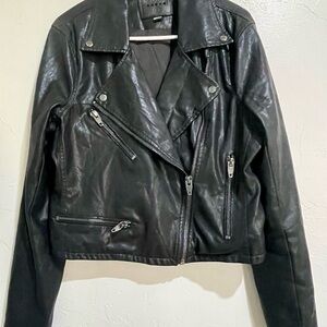 Blank NYC Black Leather Moto Jacket
